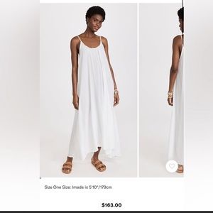 white linen maxi dress